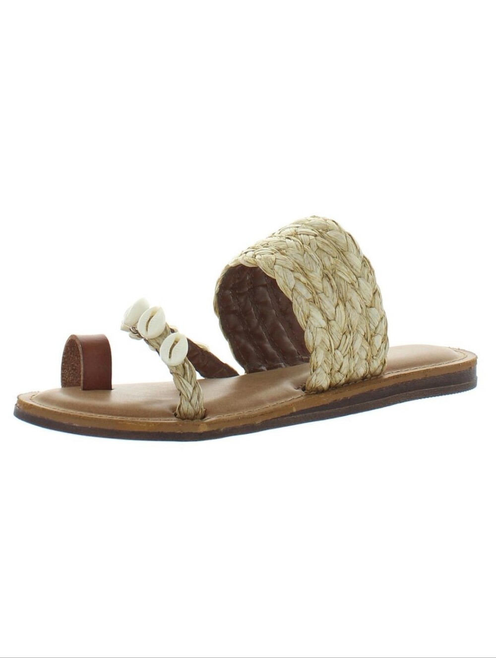 MIA Women's Bea Raffia and Seashell Sandals 6M
